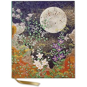 Beautiful Autumn Moon embossed journal with ribbon bookmark