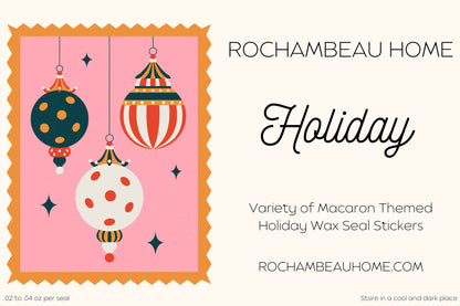 Label for the Holiday wax seal stickers in a Macaron theme