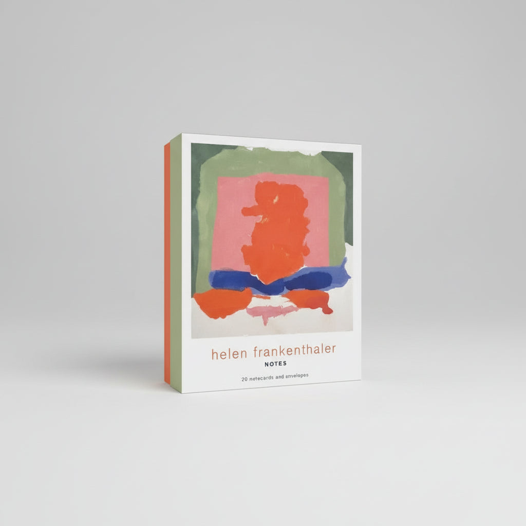 Close up view of the Helen Frankenthaler Abstract Expressionist Art Notecards