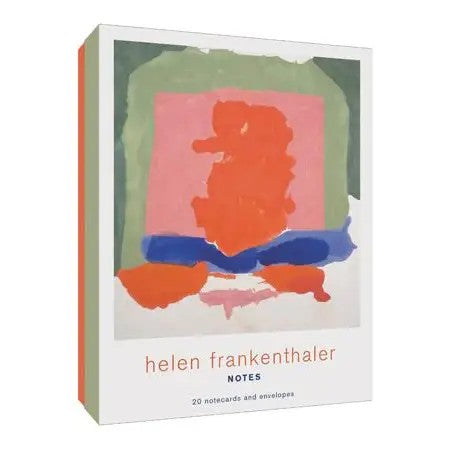 Close up view of the Helen Frankenthaler Abstract Expressionist Art Notecards
