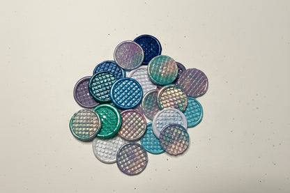 Mermaid inspired wax seal stickers created by Rochambeau Home.