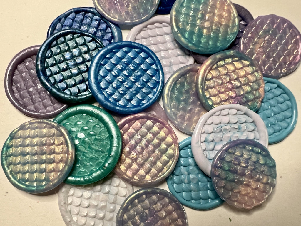 Close up view of the Tide & Trinket wax seal stickers