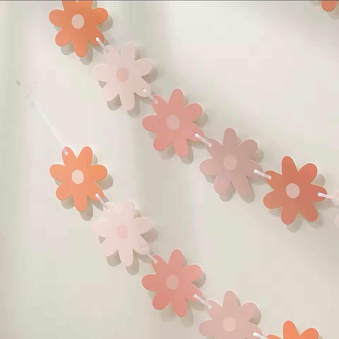 Daisy Banner in gradient pink, perfect or Spring parties