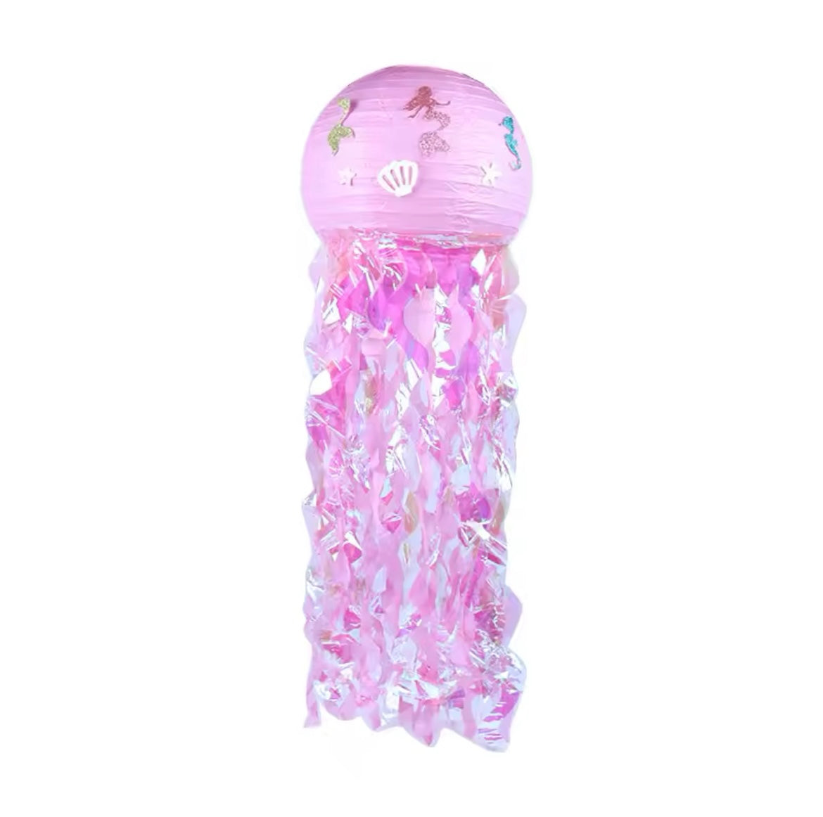 Pink jellyfish paper lantern for under the sea party décor