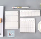 Monochrome monthly weekly daily planner notepads