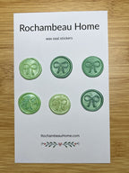 Close up view of the Elegant Delicate Bows in a green theme