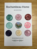 Close up view of the Handcrafted Knitting Circle in a multi-color 9 pack card