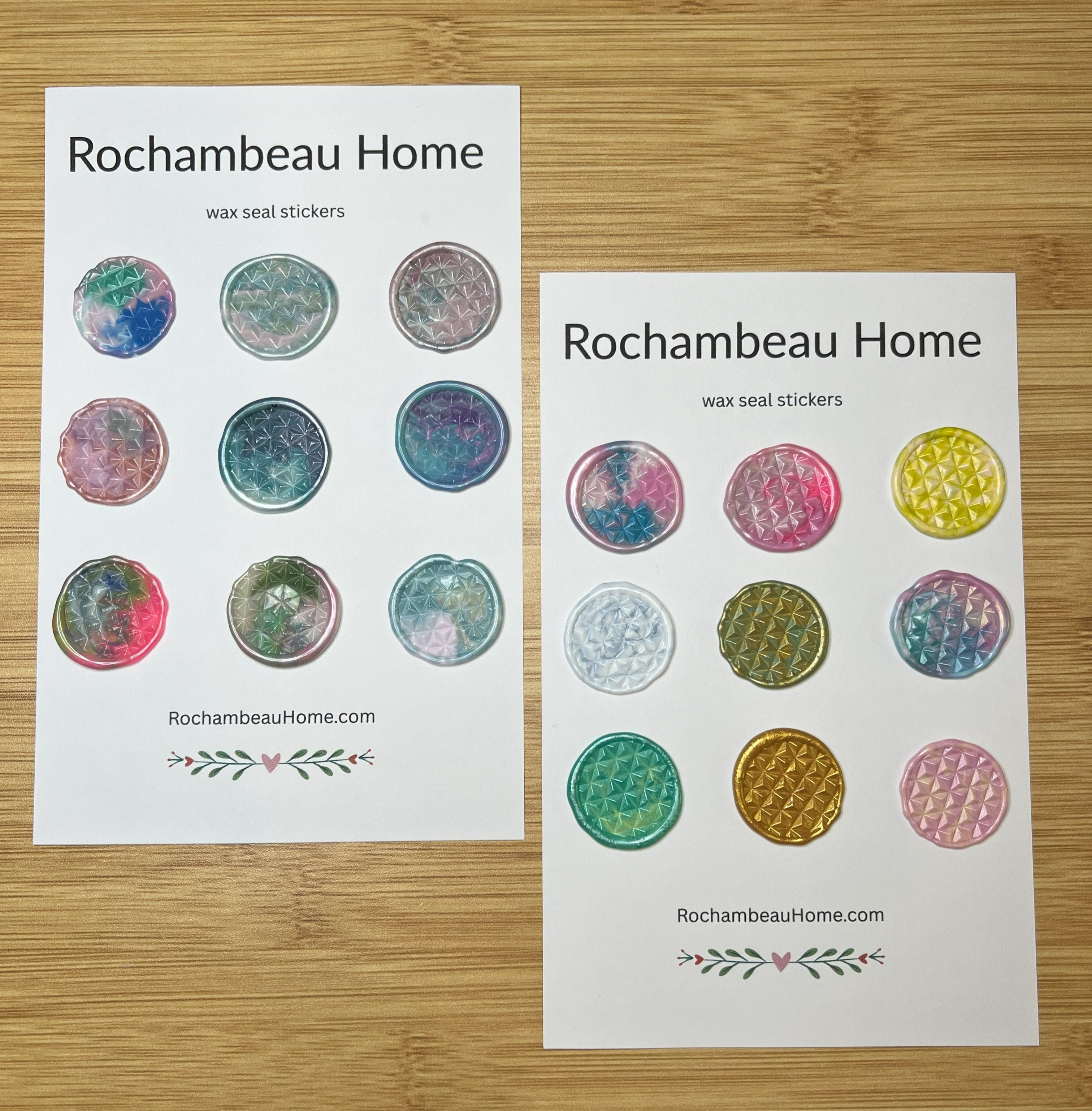 Close up view of the Prism Daze Wax Seal Sticker 