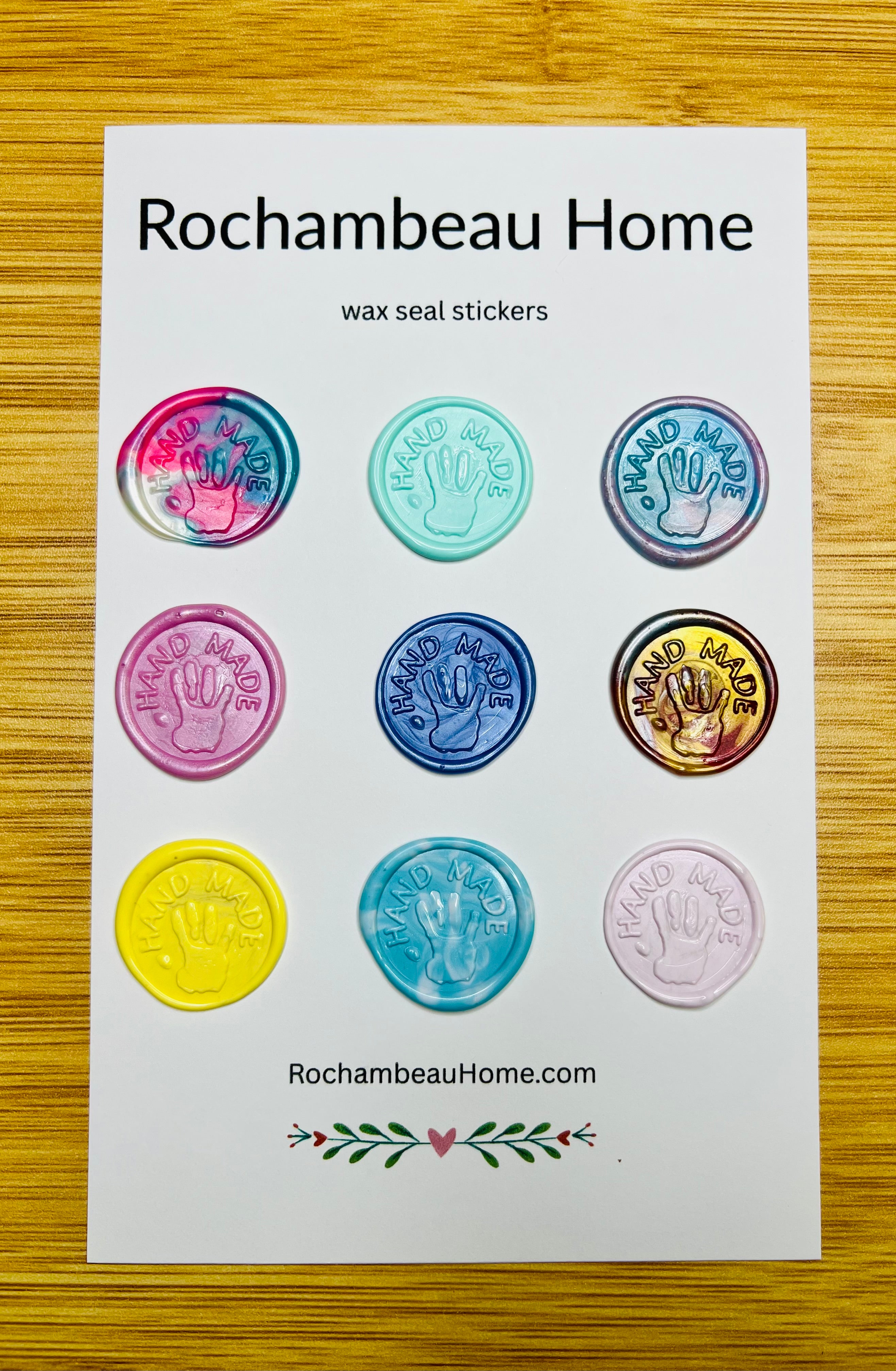 Wax seals acn be styled with handmade goods, tags, and artisan packaging