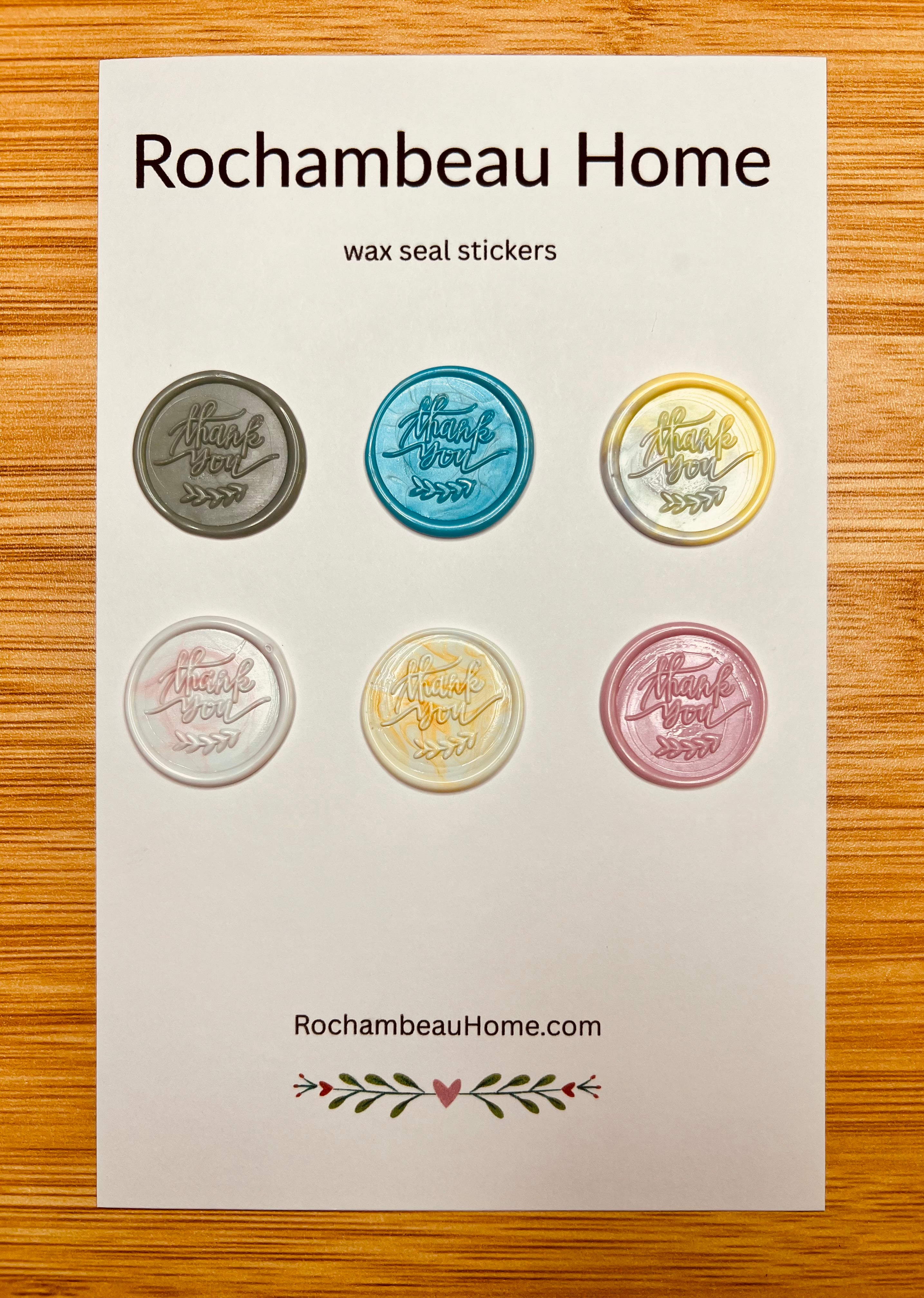 Thank You Wax Seal Stickers – Handcrafted Gratitude Design (6, 9, or 18 Pack) Elegant Accents for Packaging & Gifts