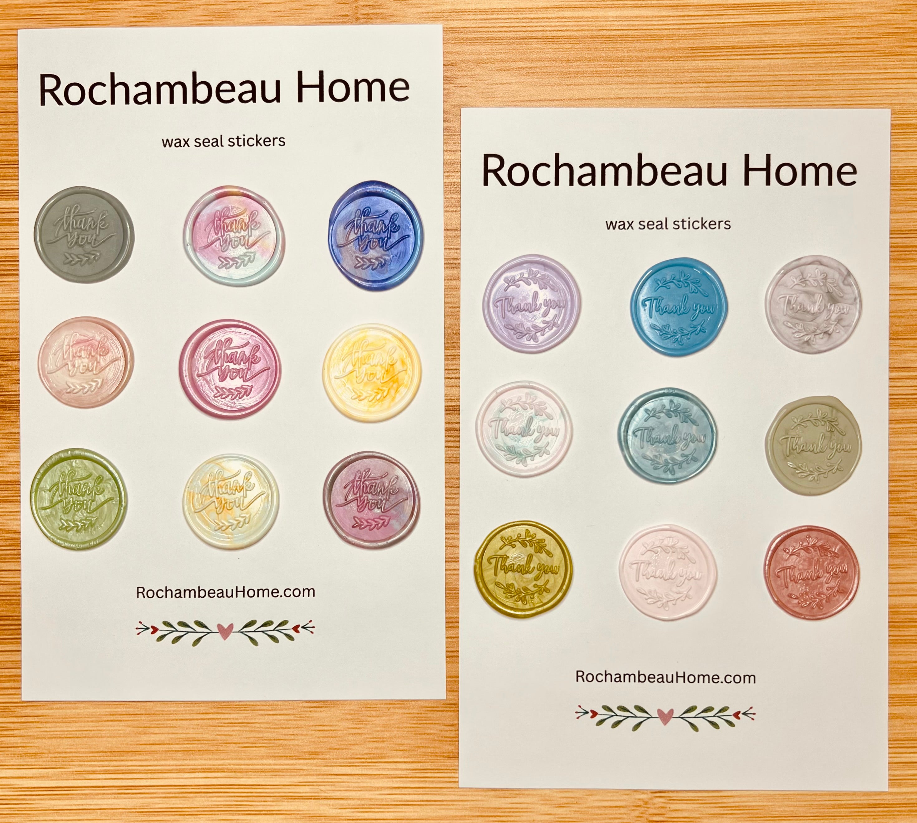 Thank You Wax Seal Stickers – Handcrafted Gratitude Design (6, 9, or 18 Pack) Elegant Accents for Packaging & Gifts