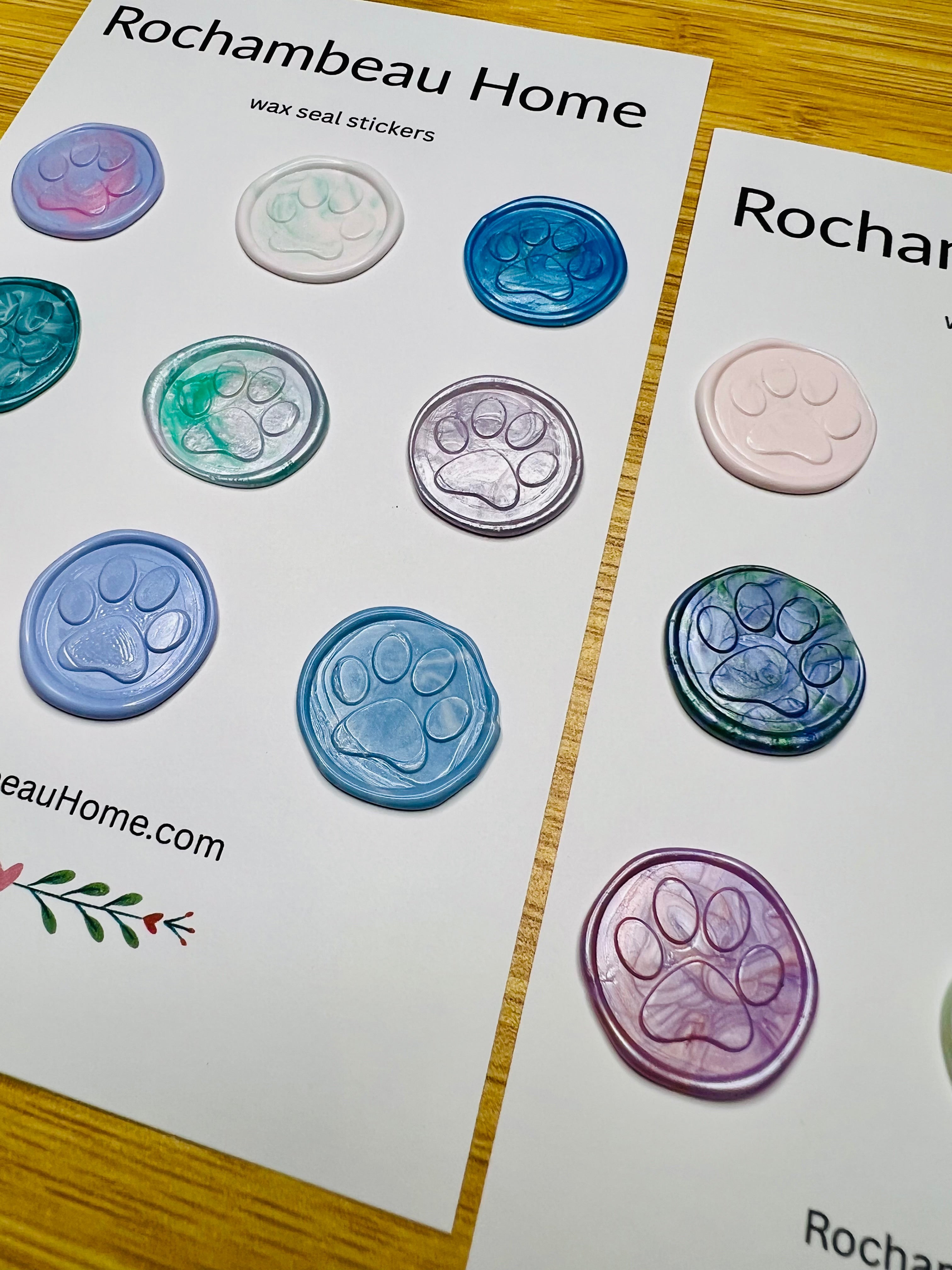 These paw print wax seals can be styled with pet-themed packaging, thank-you notes, and gifts