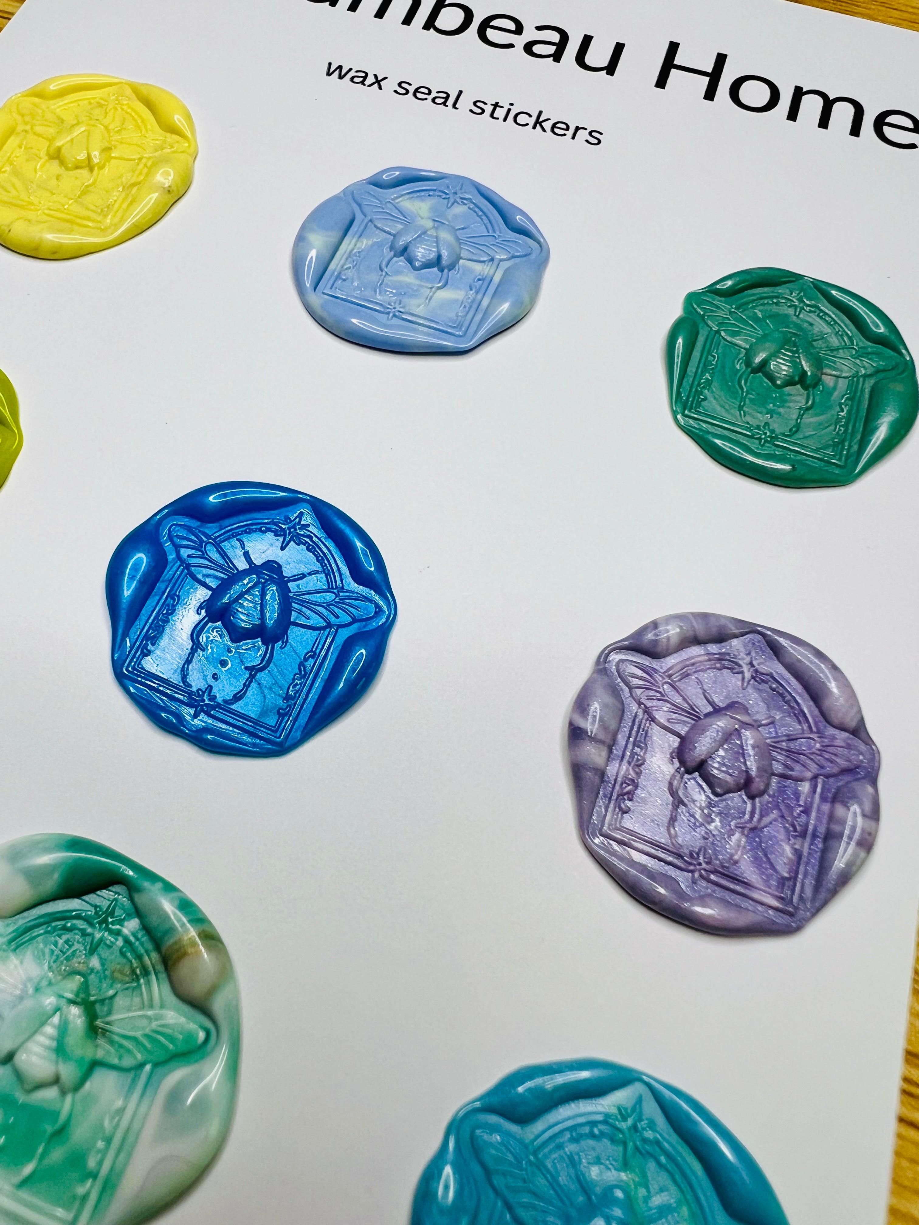 Close-up of scarab design showing embossed detail and shimmer