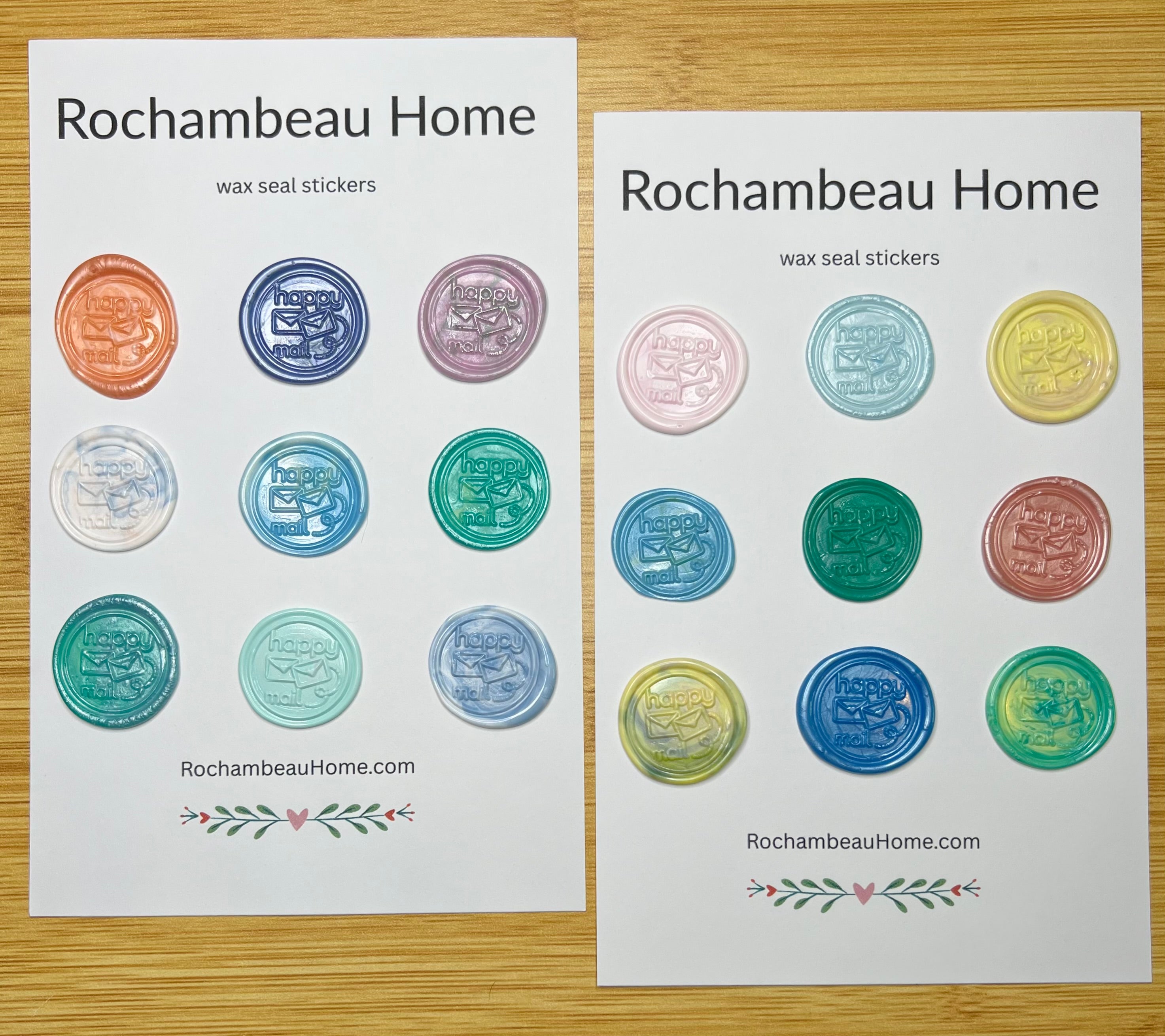 Happy Mail Wax Seal Stickers – Envelope Design (6, 9, or 18 Pack) Handmade Cheerful Accents for Letters & Packages