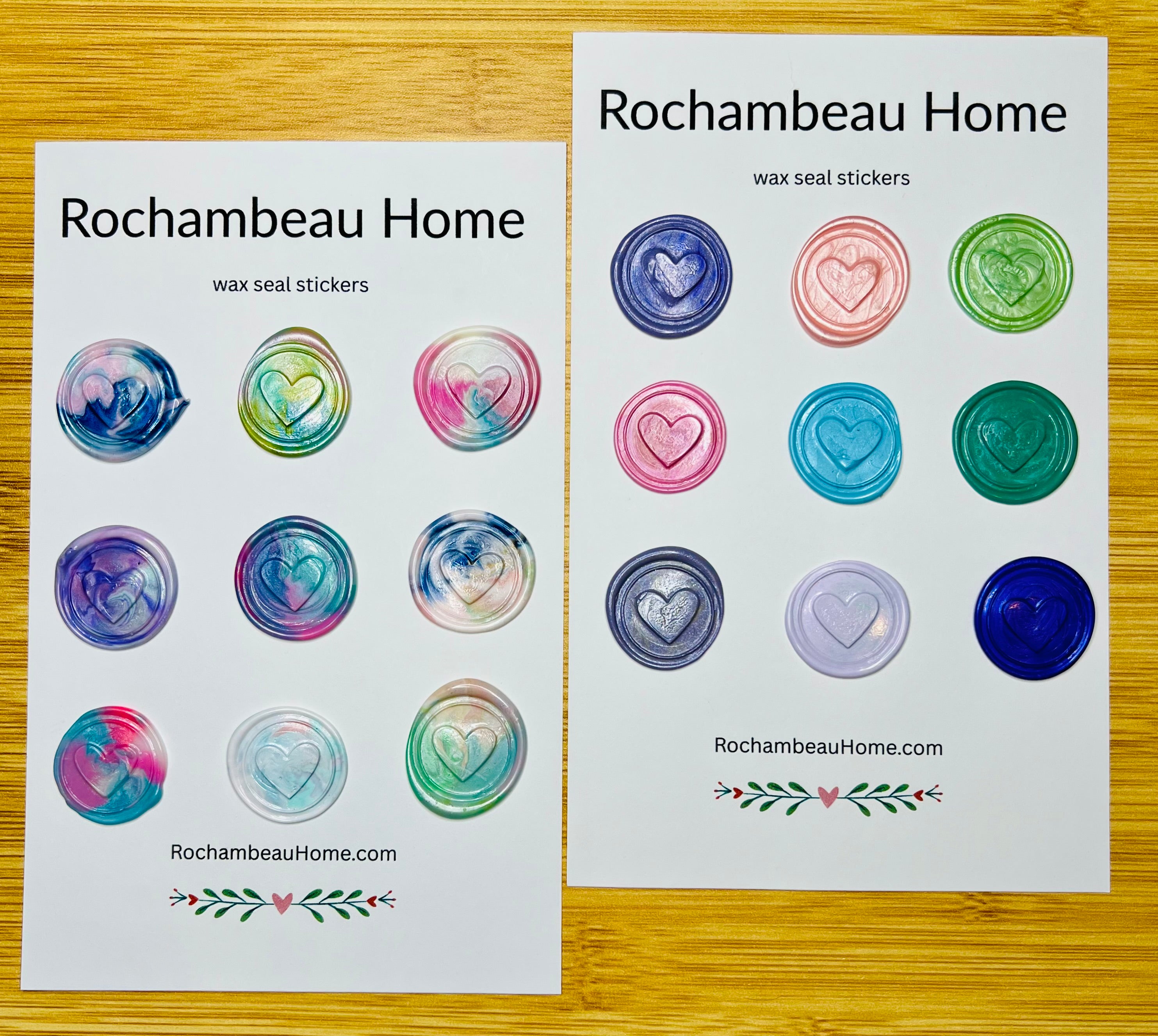 View of a mix of multi-color and other colors on an 18 pack card