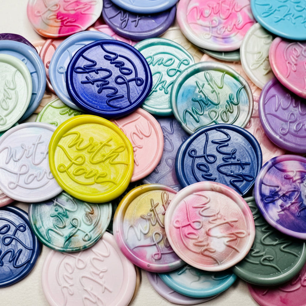 Peel-and-stick and ready to go—no melting needed. They travel well and work beautifully for craft projects, too.