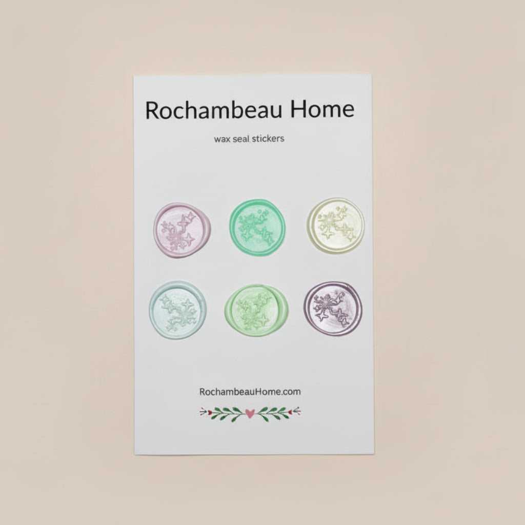 Written in the Stars wax seal stickers created by Rochambeau Home in a solid multicolor theme