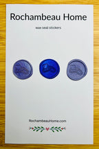 Bound in Love wax seal stickers in a purple theme