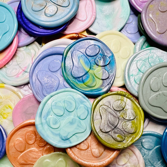 "Little Print" Paw wax seal stickers perfect for the animal lover