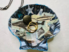 Handmade ocean collage dish for jewelry or coastal keepsakes