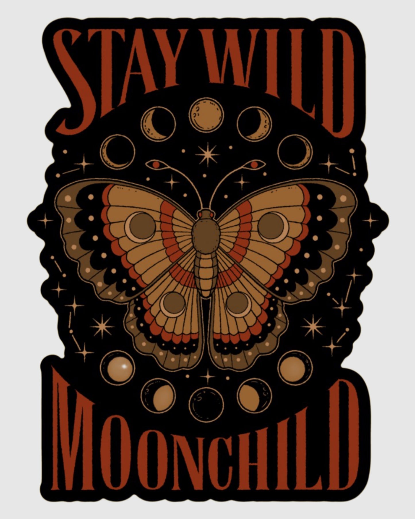 "Stay Wild Moonchild" Sticker – Embrace Your Inner Free Spirit with this Boho-Inspired Vinyl Decal