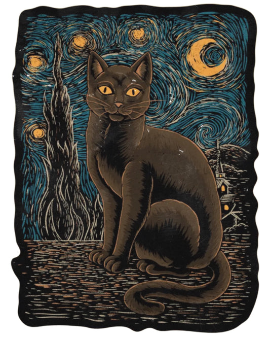 Cosmic Cat Vinyl Sticker – A Magical Blend of Cats and Stars