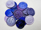 Angry Pumpkin wax seal stickers in a Purple Theme