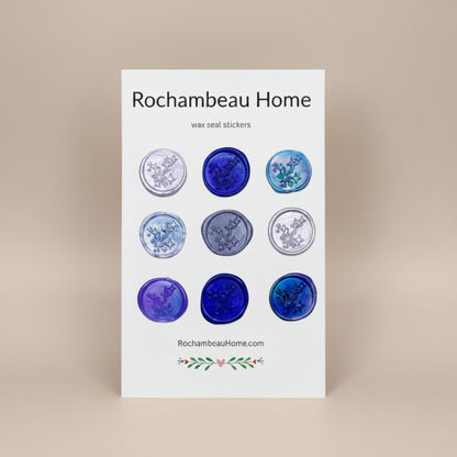 9 Pack Card of the Bright Star Constellation Wax Seal Stickers created by Rochambeau Home in a Purple Theme