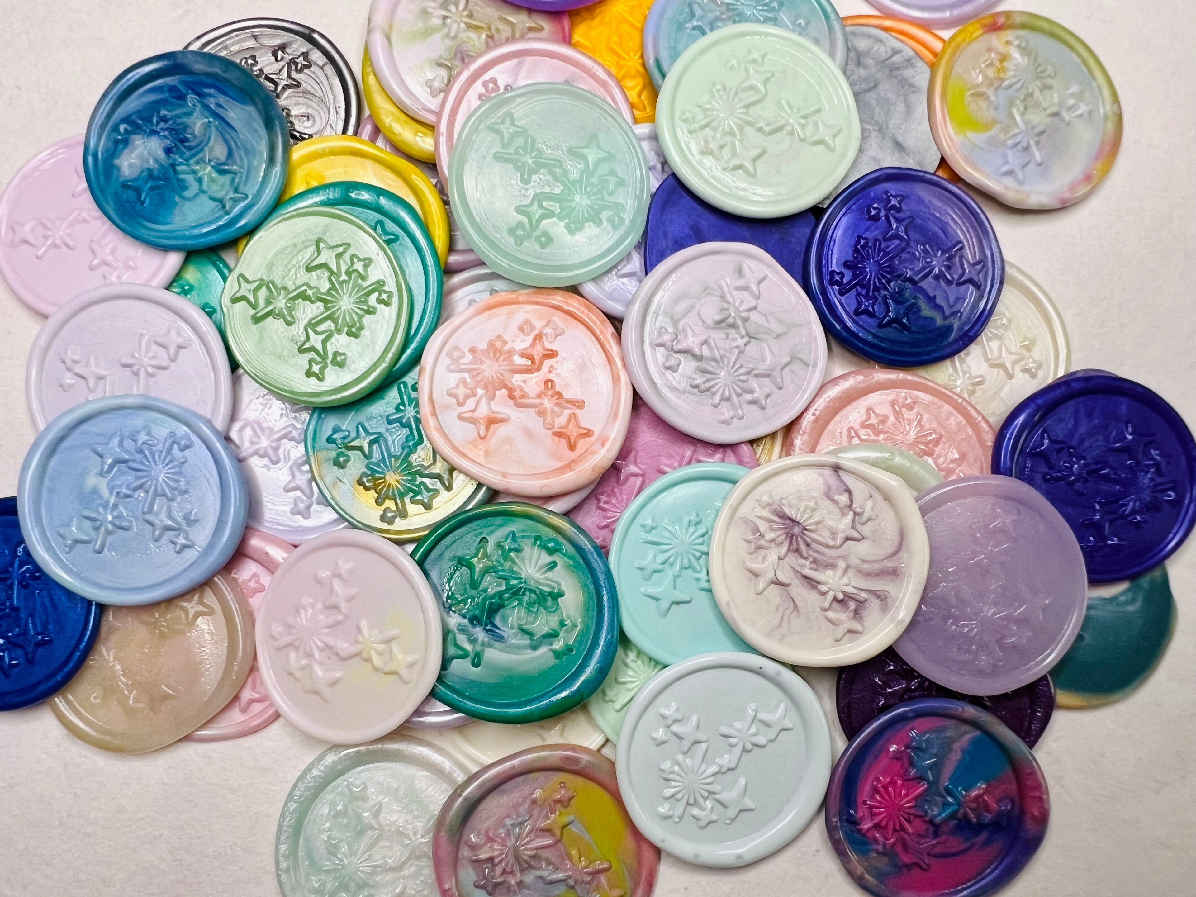 Various Bright Star Constellation Wax Seal Stickers in various colors