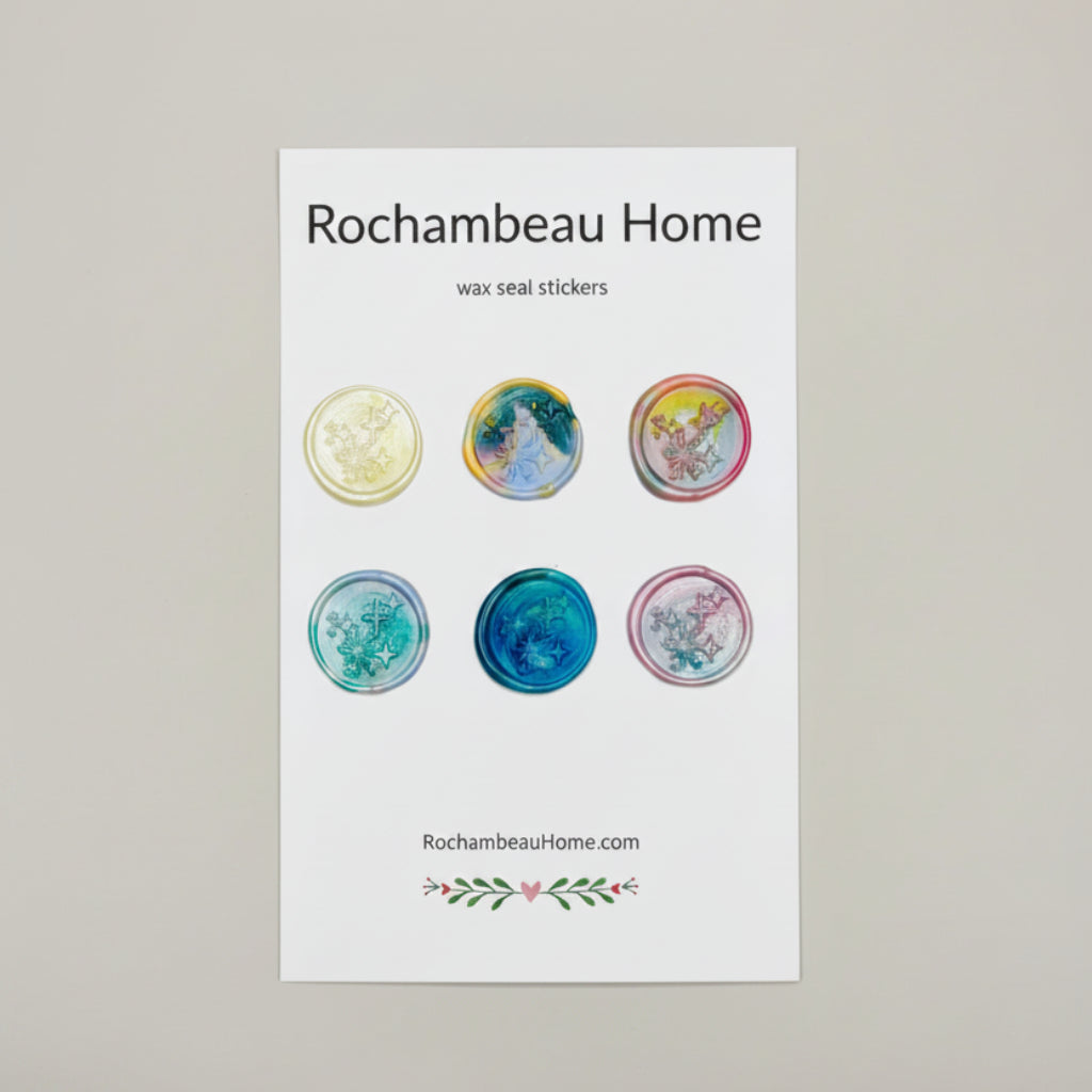 6 Pack Card of the Bright Star Constellation Wax Seal Stickers created by Rochambeau Home in a Multicolor Theme
