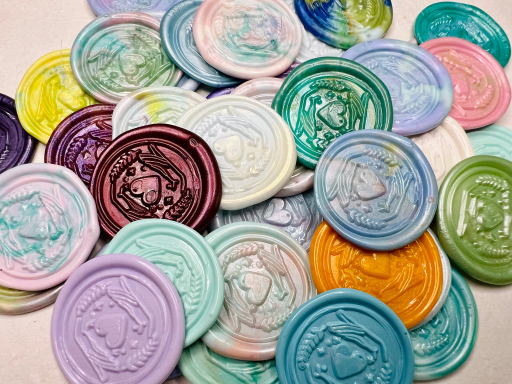The vibrant colors of the Heart & Hand Wax Seal Stickers are perfect for letters and gifts to loved ones
