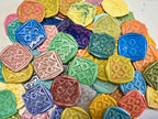 Sweet and crafty wax seal with a stitched flower motif, ideal for invitations and gifts