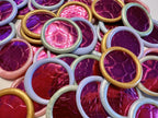 Seductive pink wax seal stickers with snakeskin detail, adding elegance and attitude to any mail