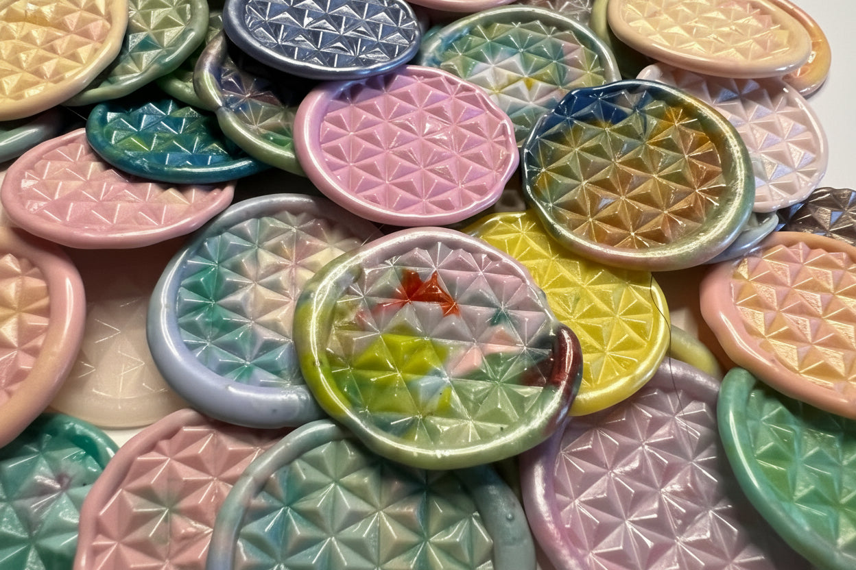 Prism Daze wax seal stickers created by Rochambeau Home.