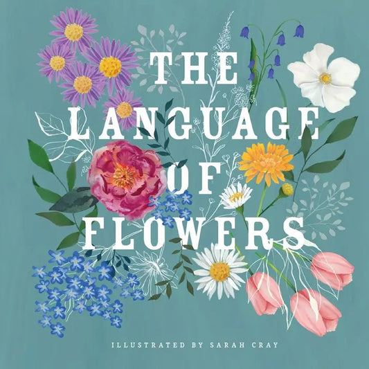 Hardcover book "The Language of Flowers" featuring watercolor floral illustrations