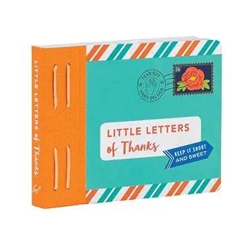 Little Letters of Thanks booklet with tiny folded envelopes and stickers