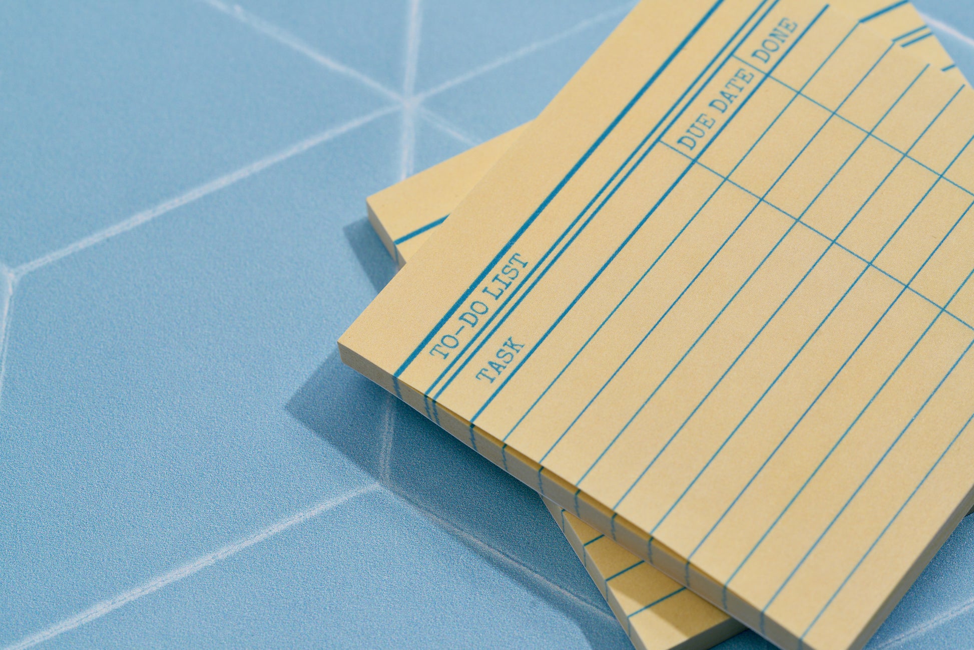 Close up of Library Post-Its with custom designs for marking True Crime books or leaving notes.