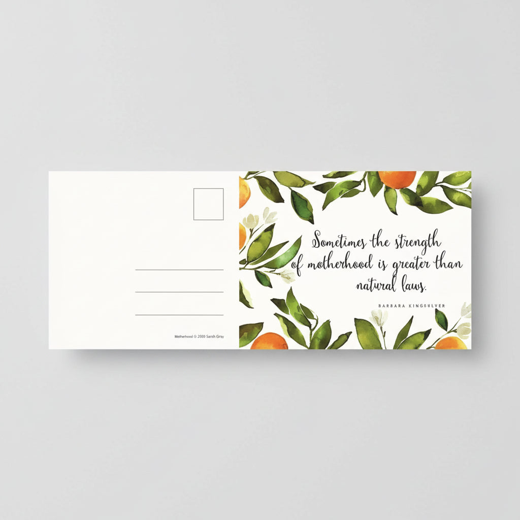 Close up view of a postcard included in the collection