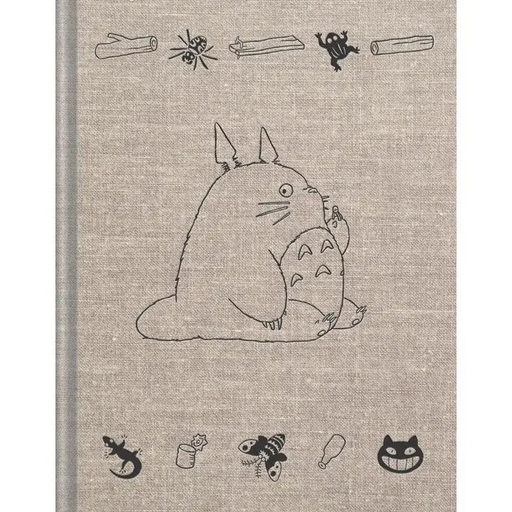 Grey hardcover sketchbook featuring foil-stamped Totoro design