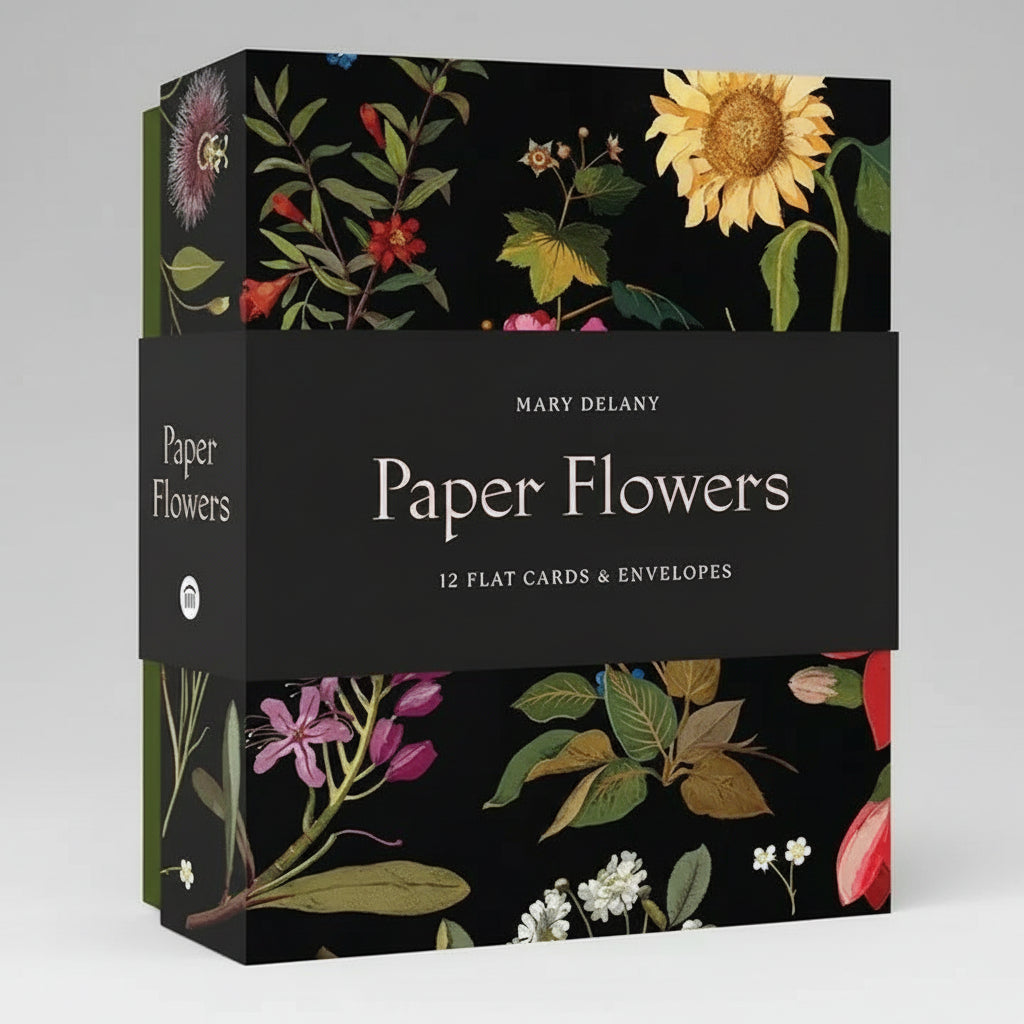 Boxed set showcasing vintage botanical-style artwork by Mary Delany