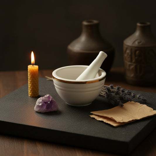 Mini Mortar & Pestle Set – Apothecary Self Care Kit