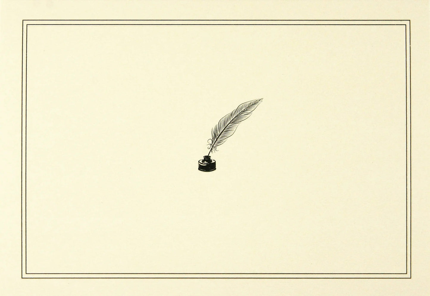 Close up view of the embossed ivory cards with linen finish & envelopes