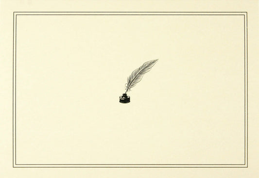 Close up view of the embossed ivory cards with linen finish & envelopes