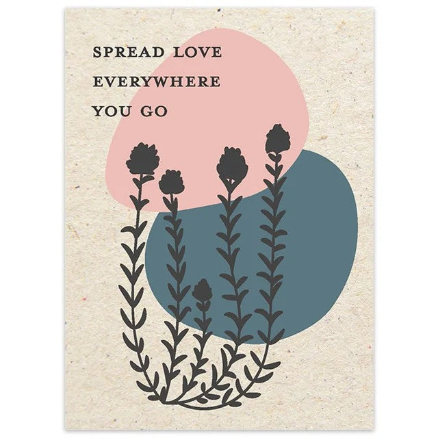 Motivational pack of flower seeds with text 'Spread love everywhere you go' from American Meadows