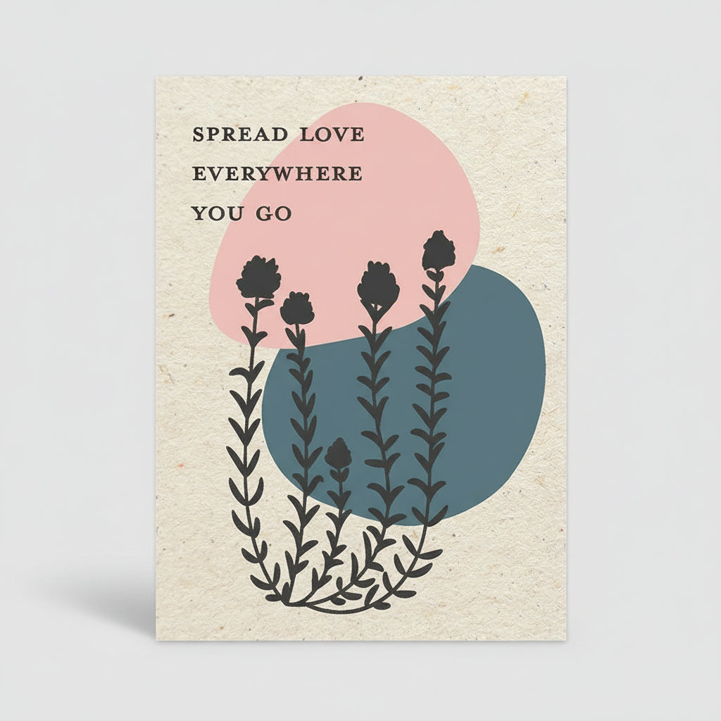 Motivational pack of flower seeds with text 'Spread love everywhere you go' from American Meadows