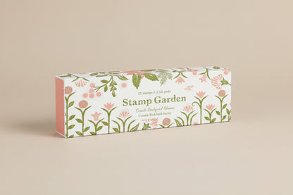 Close-up of Stamp Garden box designed by Coralie Bickford-Smith with floral details