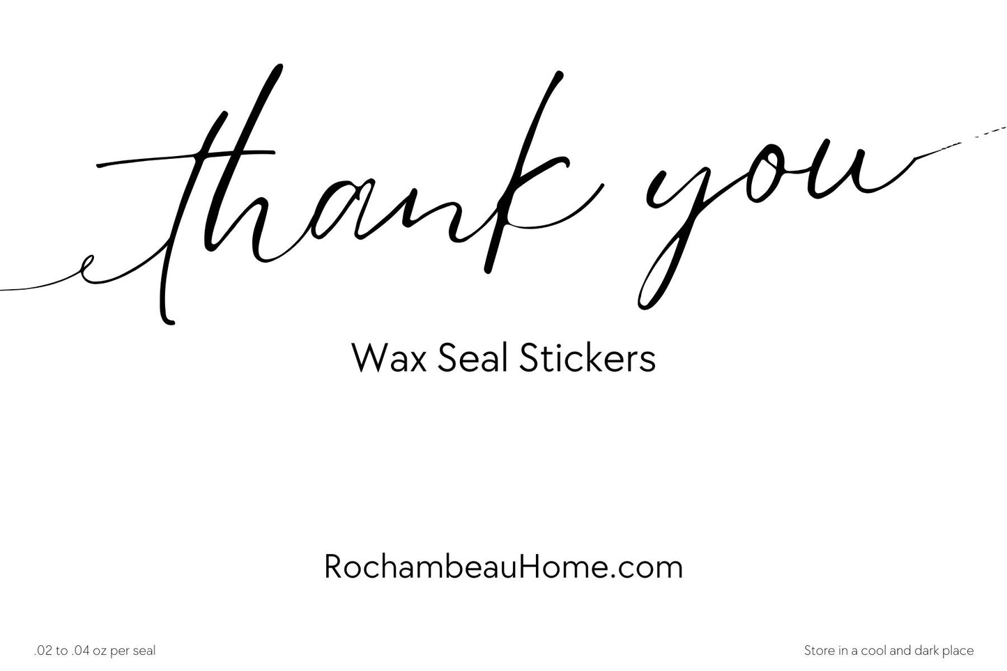 Handcrafted "Thank You" Wax Seal Stickers – Elegant, Personalized Gratitude Seals for Cards, Gifts, and Letters