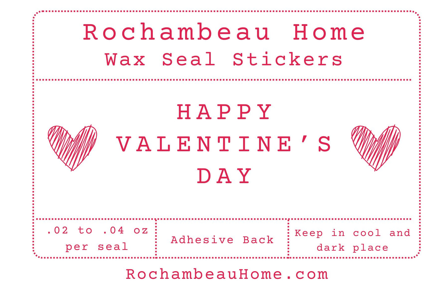 Valentine’s Day Wax Seal Stickers