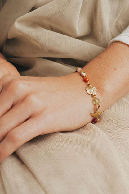 Bracelet styled with neutral clothing