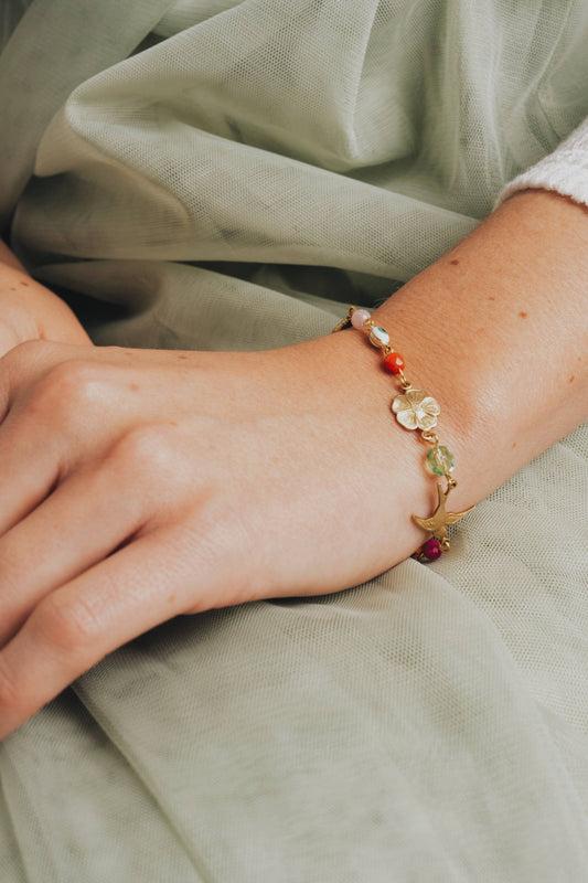 Bracelet styled with neutral clothing